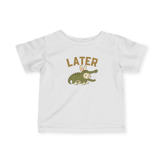 Later Gator Bunny Baby Bunthusiast Tee – Infant & Toddler Fine Jersey Rabbit T-Shirt - 6M–24M