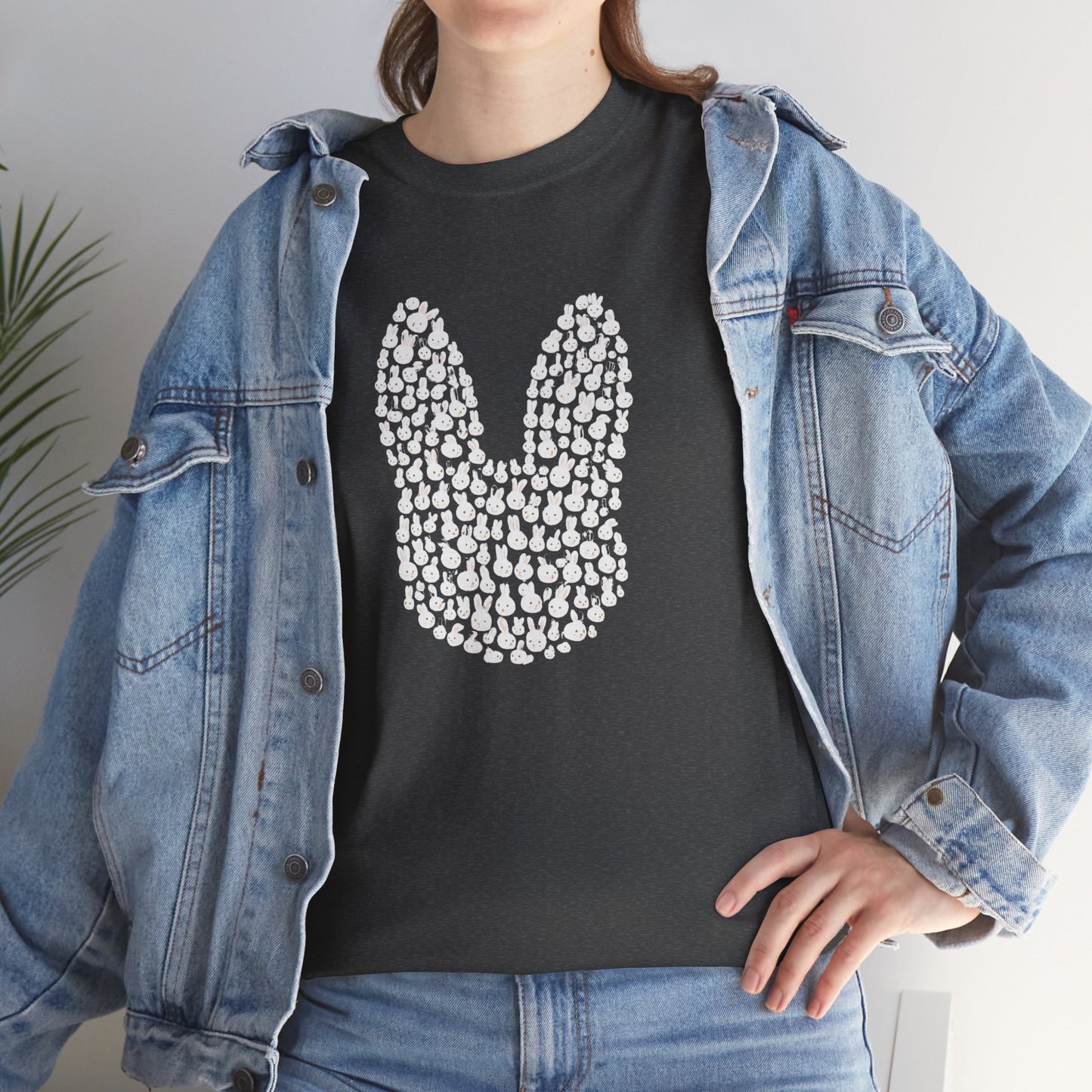 “Bun Within a Bun” Rabbit Head Shirt – Cuniculture Club Original - Cute Bunny Graphic Tee - Unisex Heavy Cotton T-Shirt