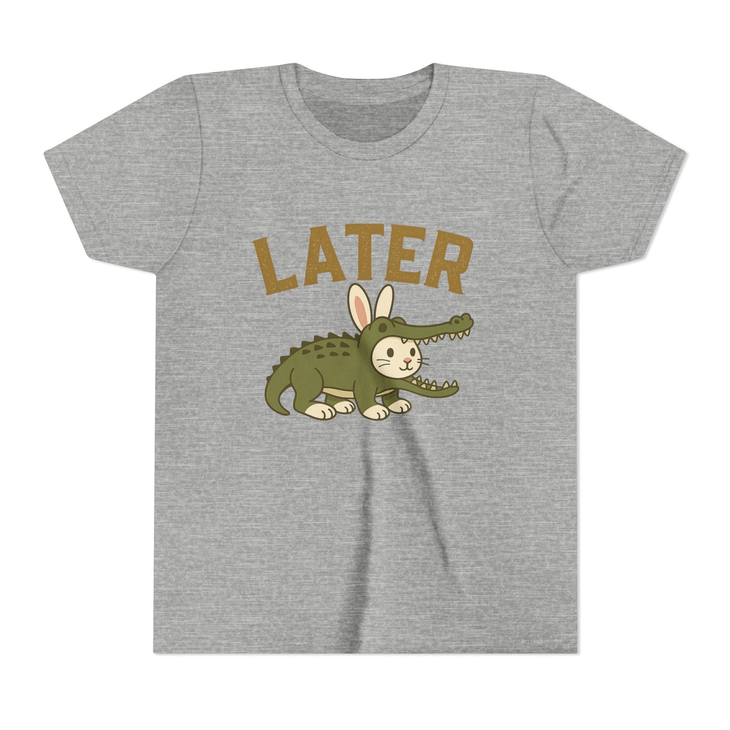 Later Gator Bunny Tee – Cute Youth Short Sleeve - Kids Rabbit T-Shirt - Funny Graphic Children's Shirt