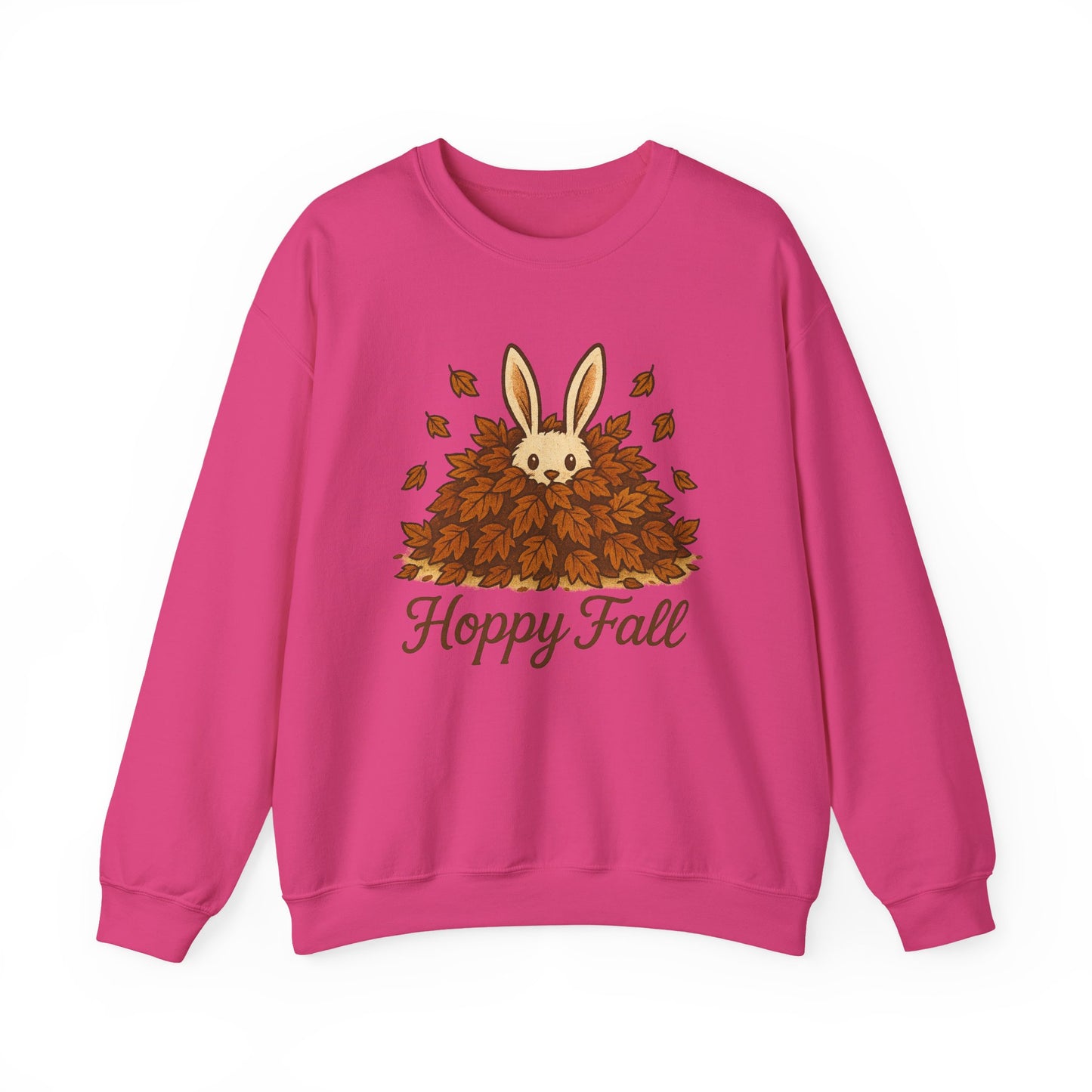 Hoppy Fall β Unisex Cozy Sweatshirt | Rabbit & Autumn Leaves Comfy Crewneck | Fall Fashion - Seasonal Halloween Gift