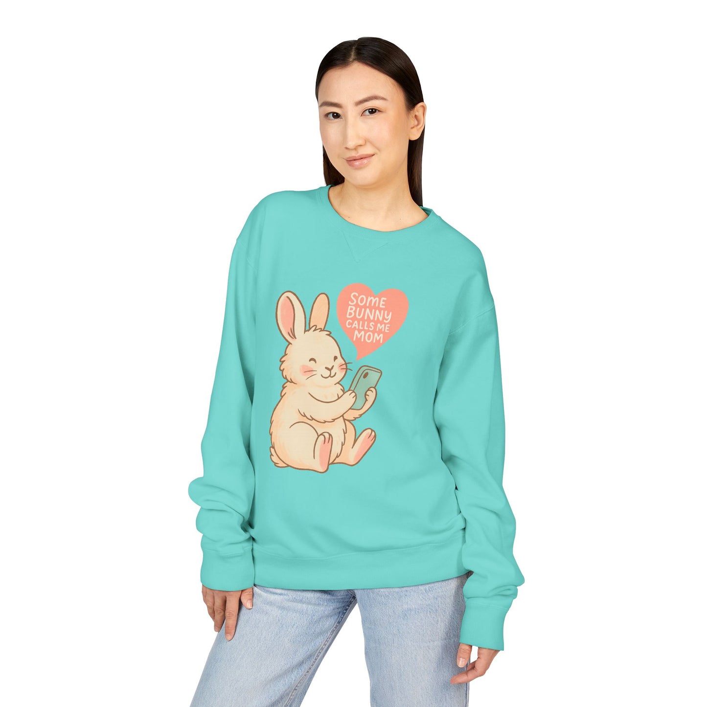 Some Bunny Calls Me Mom Sweatshirt – Cozy Bun Mom Rabbit Crewneck | Gift for Mothers