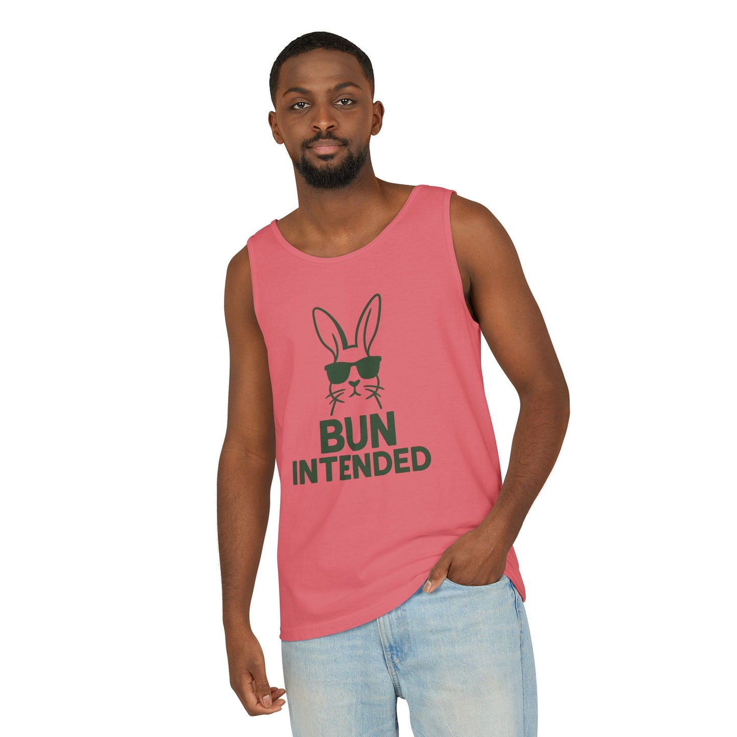 “Bun Intended” Funny Rabbit Tank Top – Unisex Summer Bunny Shirt
