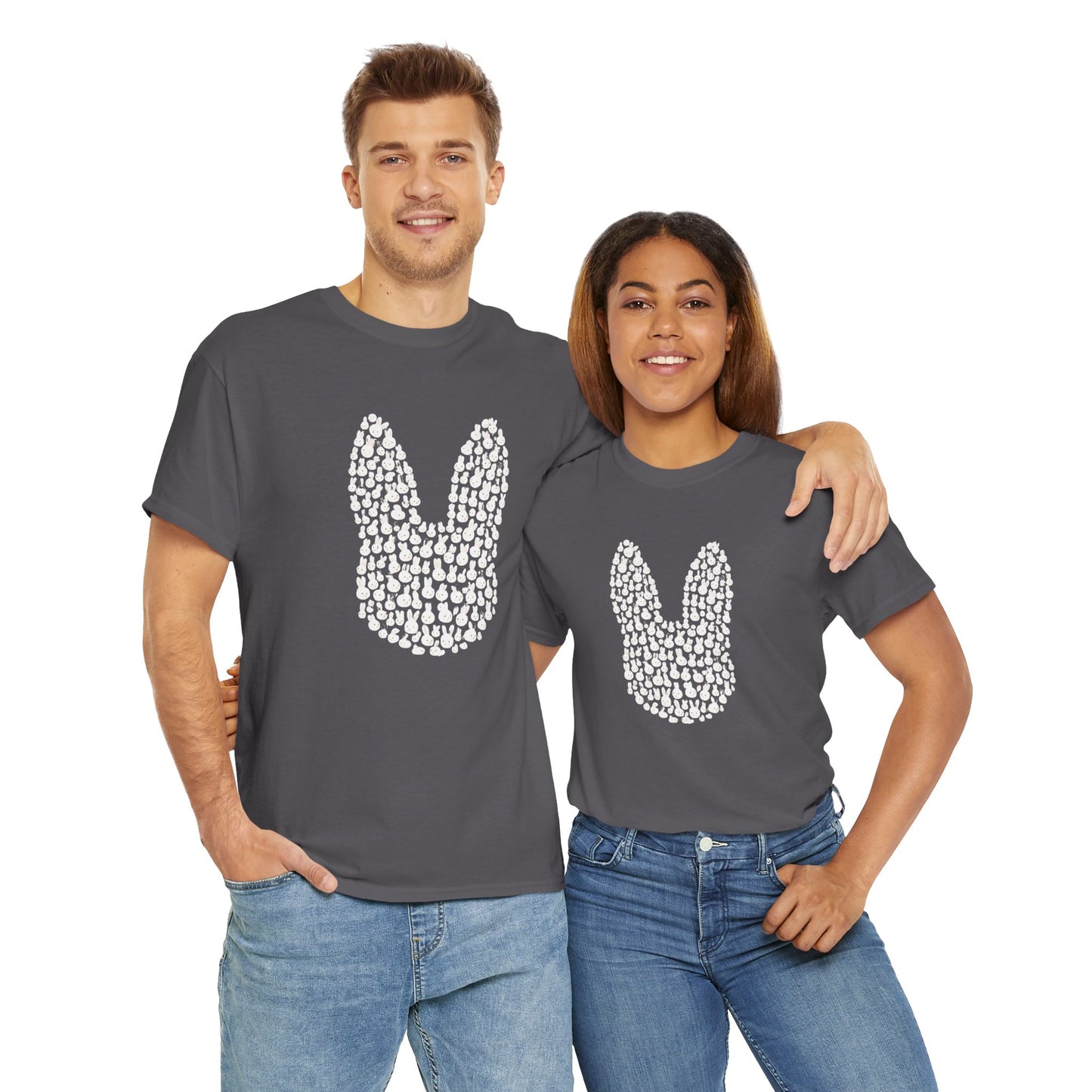 “Bun Within a Bun” Rabbit Head Shirt – Cuniculture Club Original - Cute Bunny Graphic Tee - Unisex Heavy Cotton T-Shirt