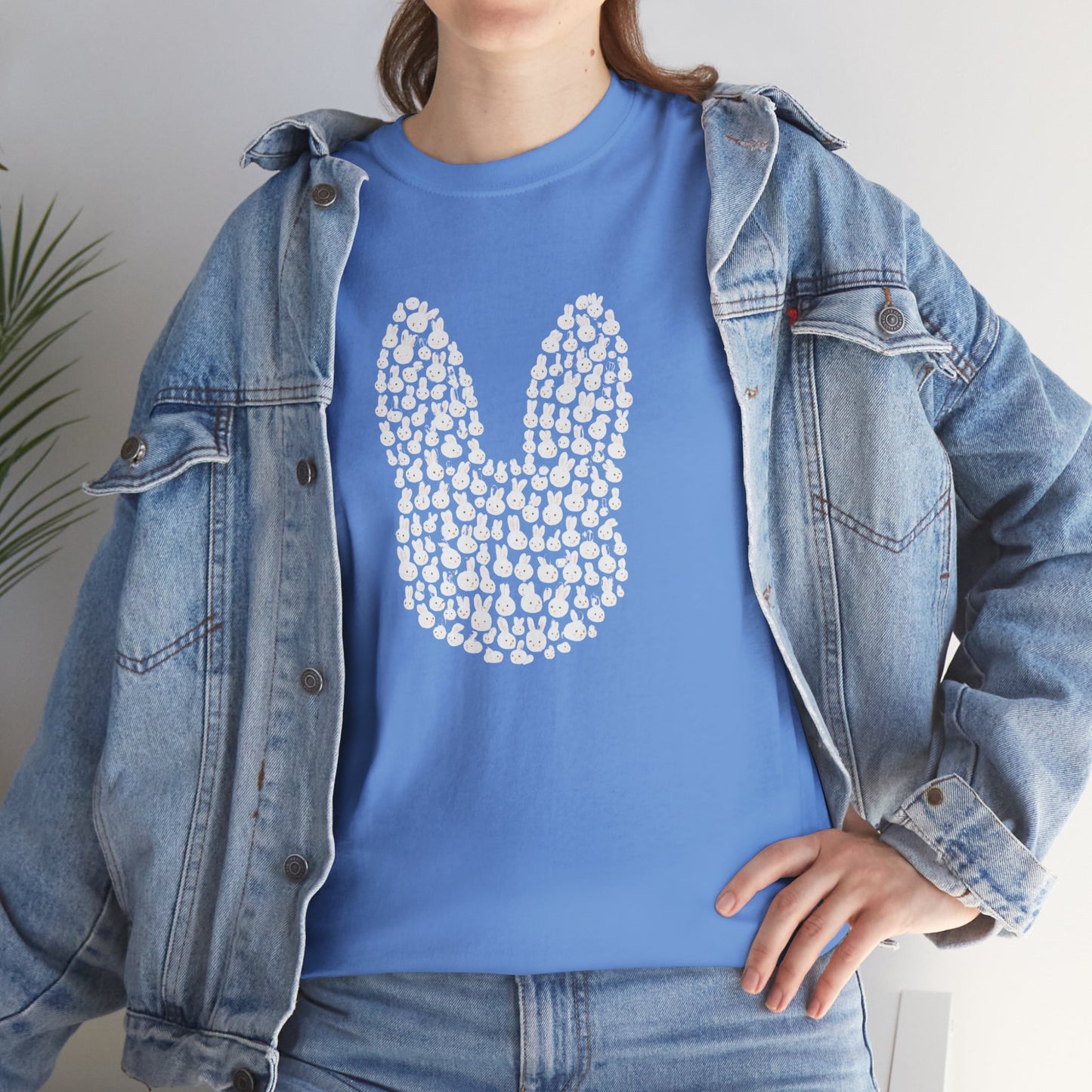 “Bun Within a Bun” Rabbit Head Shirt – Cuniculture Club Original - Cute Bunny Graphic Tee - Unisex Heavy Cotton T-Shirt