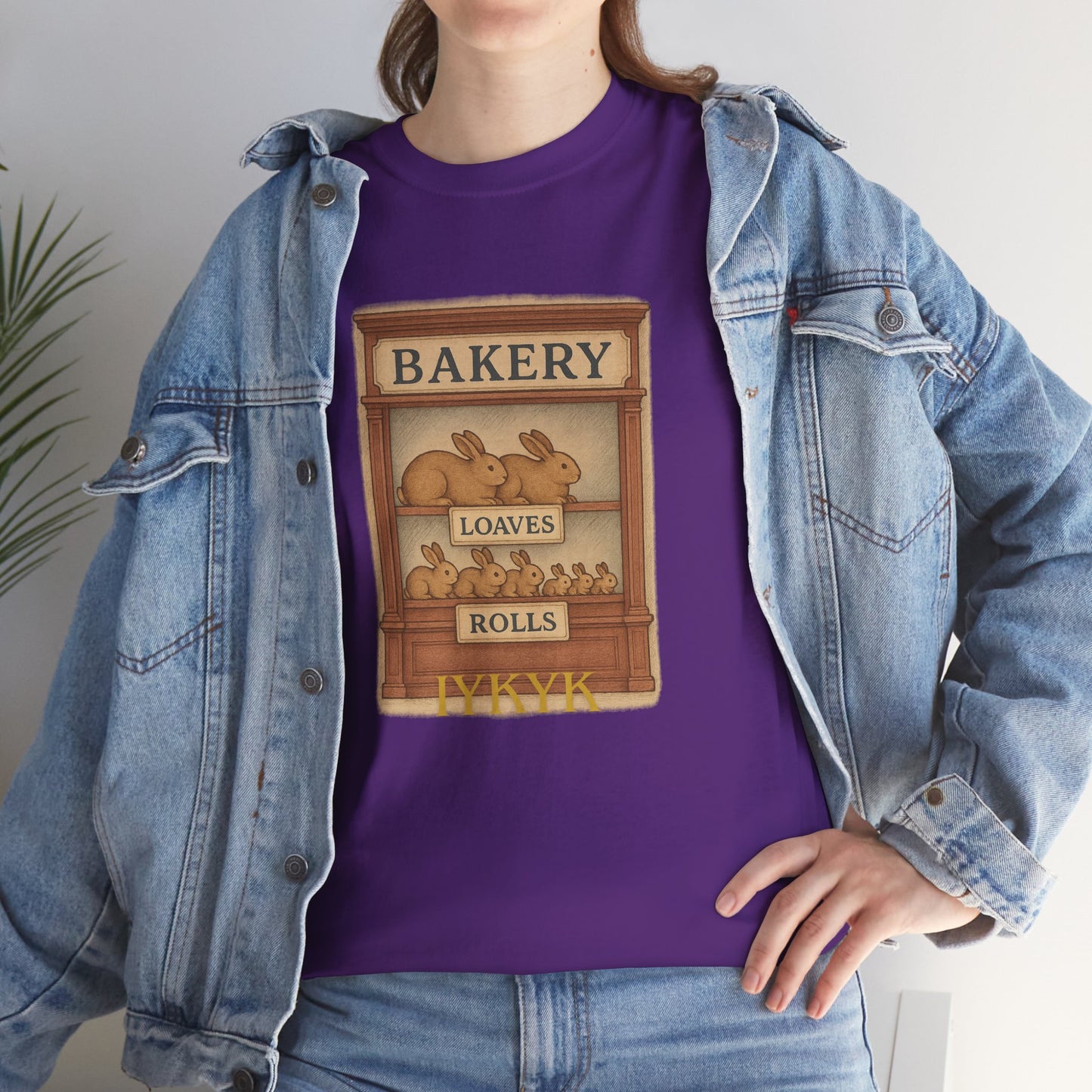 Loaves, Rolls & IYKYK – Bunny Bakery Tee - Unisex Short Sleeve - Vintage Bakery Shirt - Baking & Rabbit Lover Apparel