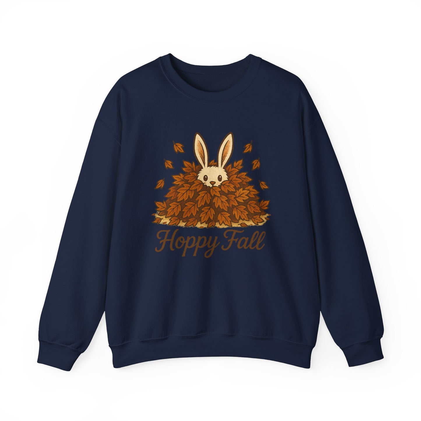 Hoppy Fall β Unisex Cozy Sweatshirt | Rabbit & Autumn Leaves Comfy Crewneck | Fall Fashion - Seasonal Halloween Gift