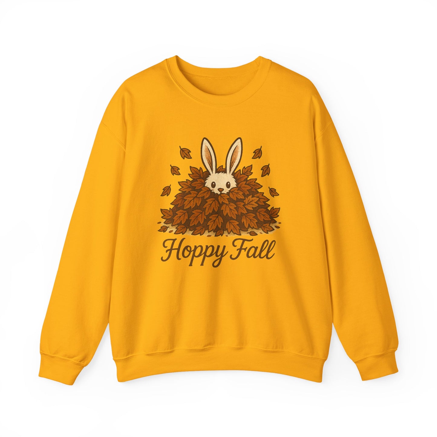 Hoppy Fall β Unisex Cozy Sweatshirt | Rabbit & Autumn Leaves Comfy Crewneck | Fall Fashion - Seasonal Halloween Gift