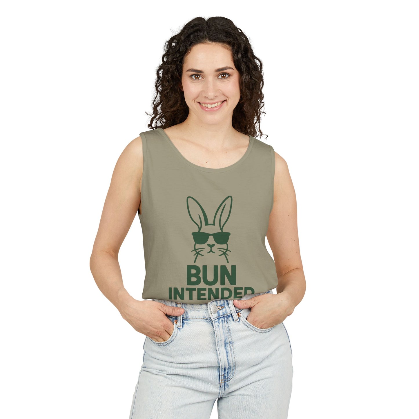 “Bun Intended” Funny Rabbit Tank Top – Unisex Summer Bunny Shirt
