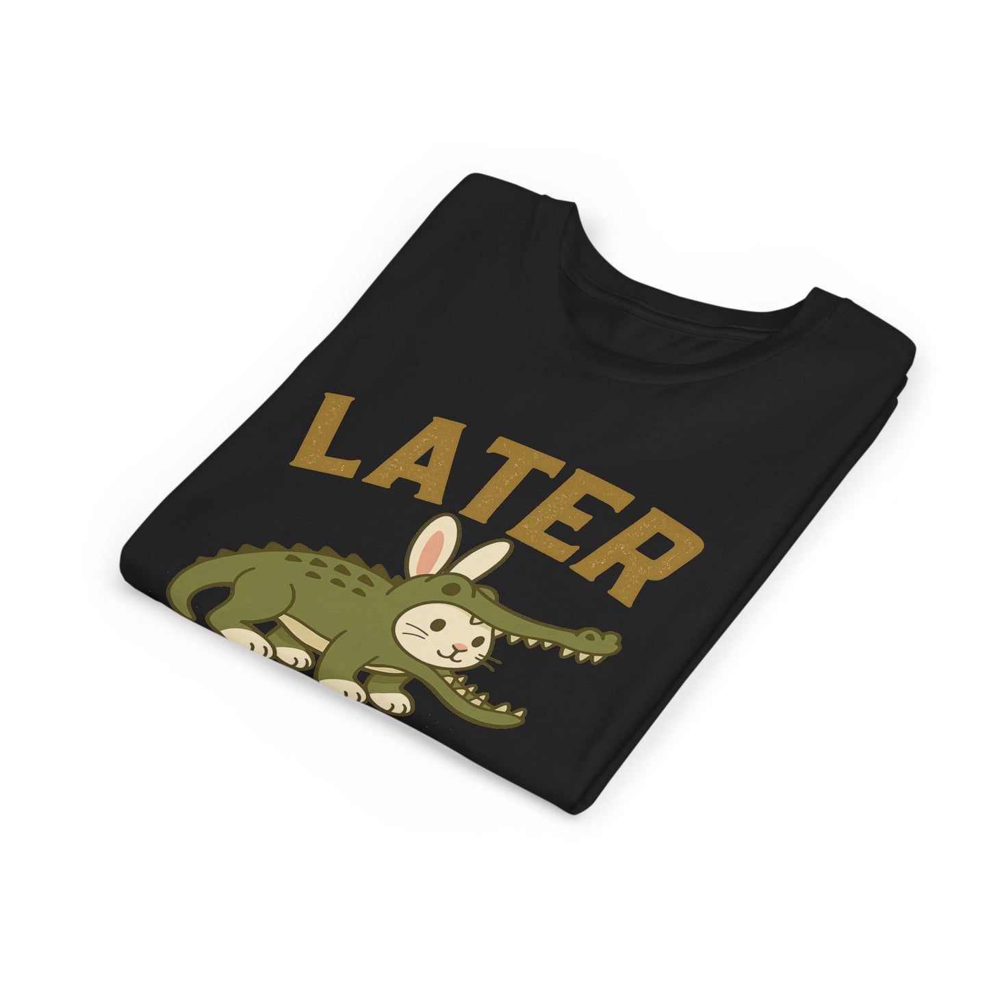 Later Gator Bunny Tee – Cute Youth Short Sleeve - Kids Rabbit T-Shirt - Funny Graphic Children's Shirt