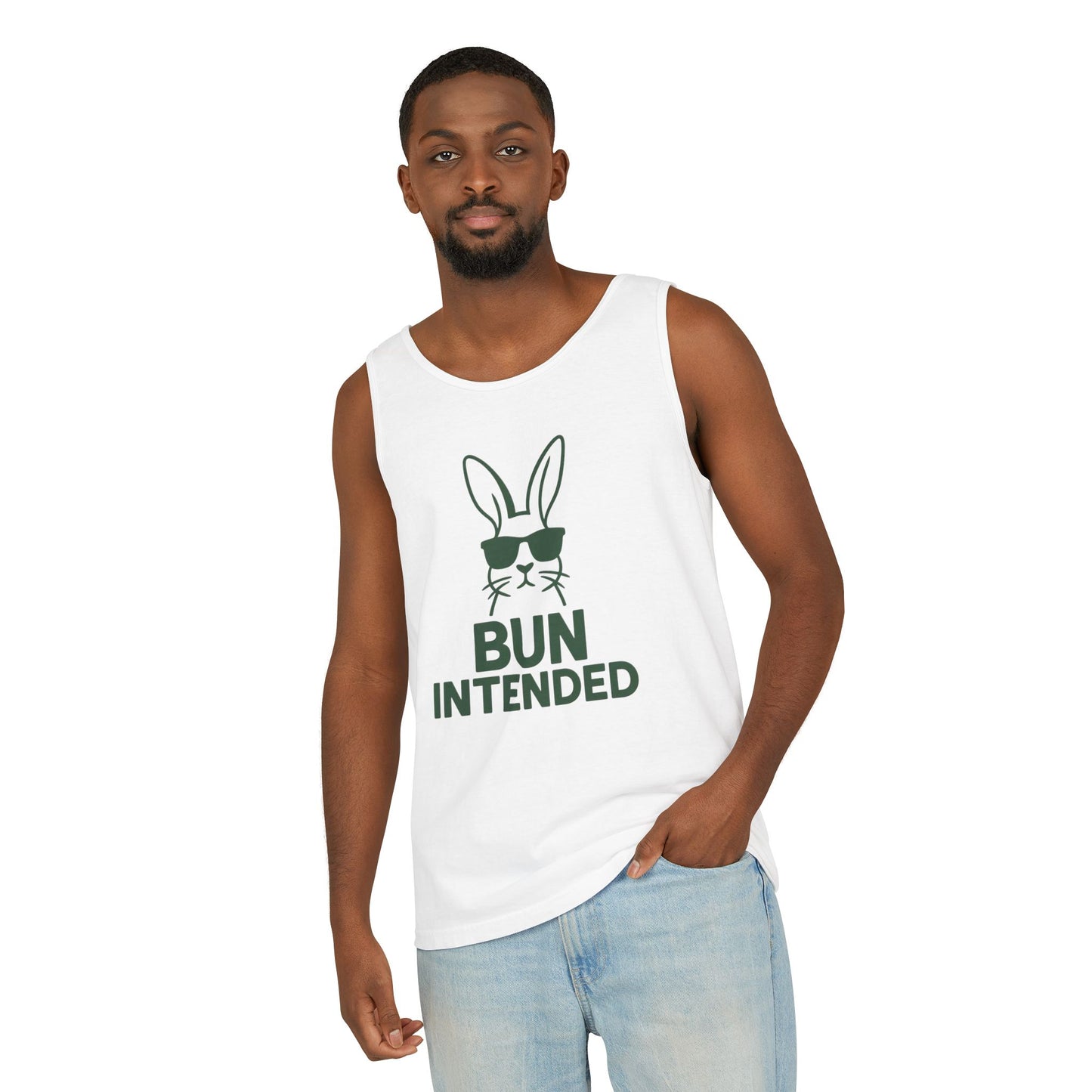 “Bun Intended” Funny Rabbit Tank Top – Unisex Summer Bunny Shirt