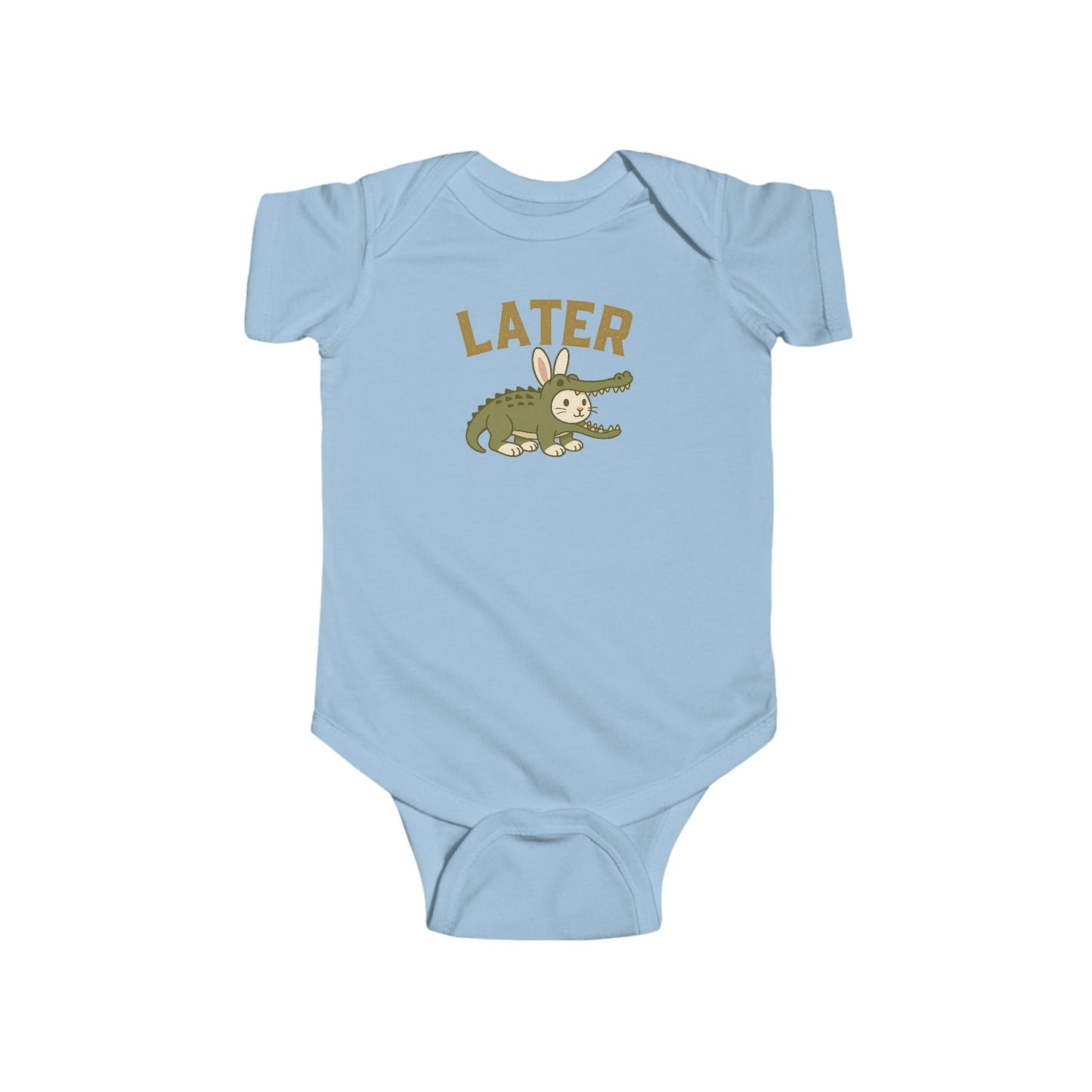 Later Gator Rabbit Infant Onesie – Funny Bunny Baby Bodysuit - Bun Lover Shower Gift