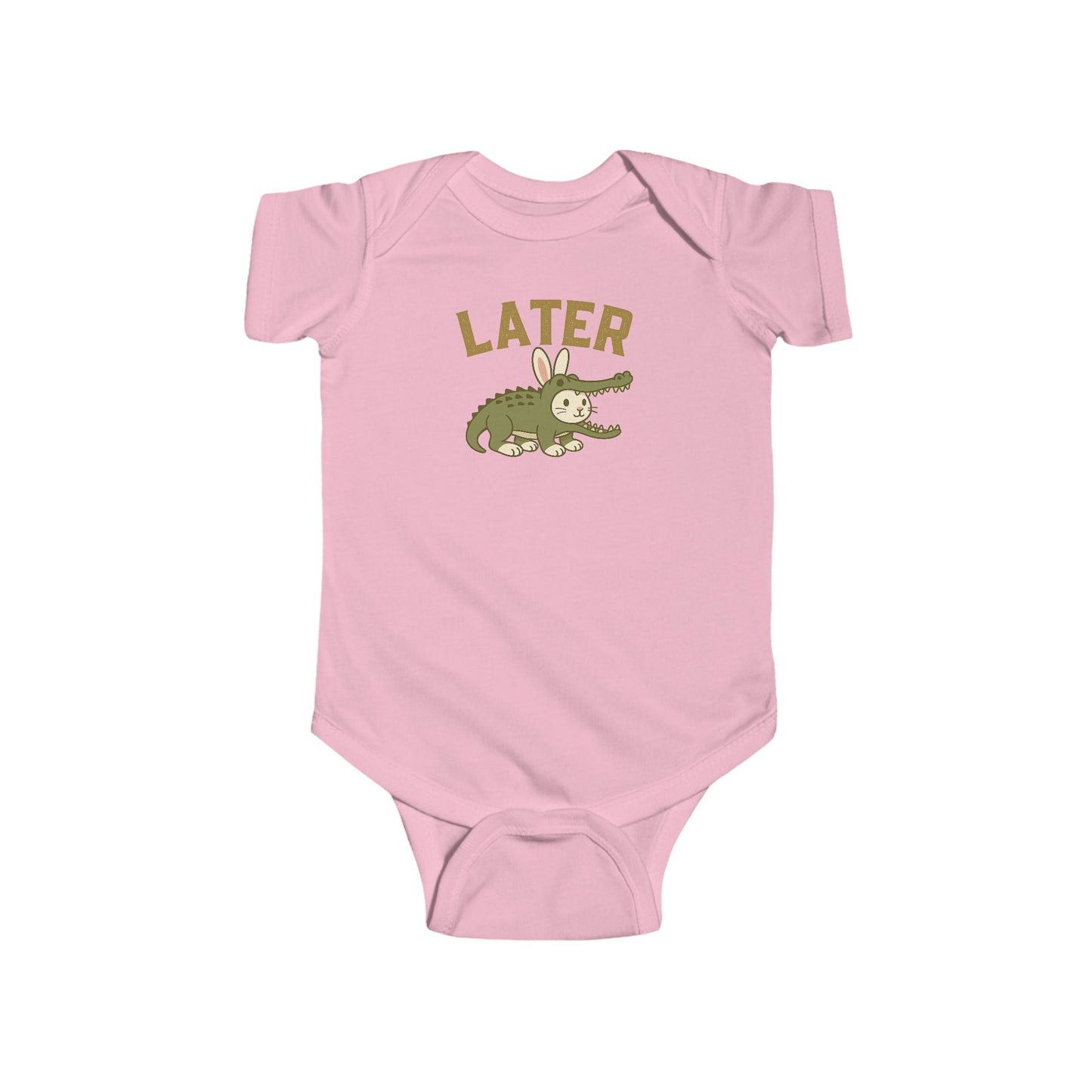 Later Gator Rabbit Infant Onesie – Funny Bunny Baby Bodysuit - Bun Lover Shower Gift