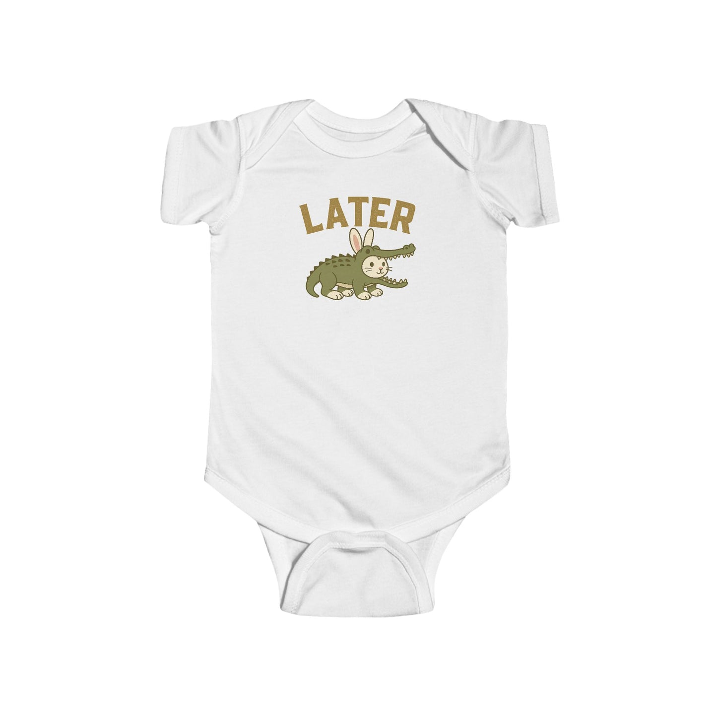Later Gator Rabbit Infant Onesie – Funny Bunny Baby Bodysuit - Bun Lover Shower Gift
