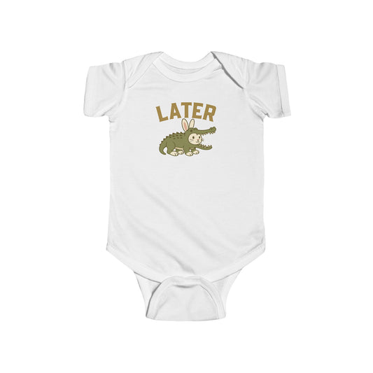 Later Gator Rabbit Infant Onesie – Funny Bunny Baby Bodysuit - Bun Lover Shower Gift
