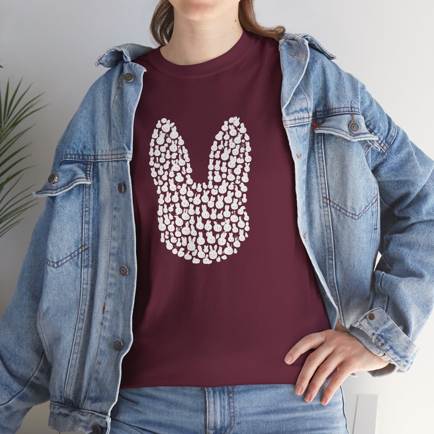 “Bun Within a Bun” Rabbit Head Shirt – Cuniculture Club Original - Cute Bunny Graphic Tee - Unisex Heavy Cotton T-Shirt