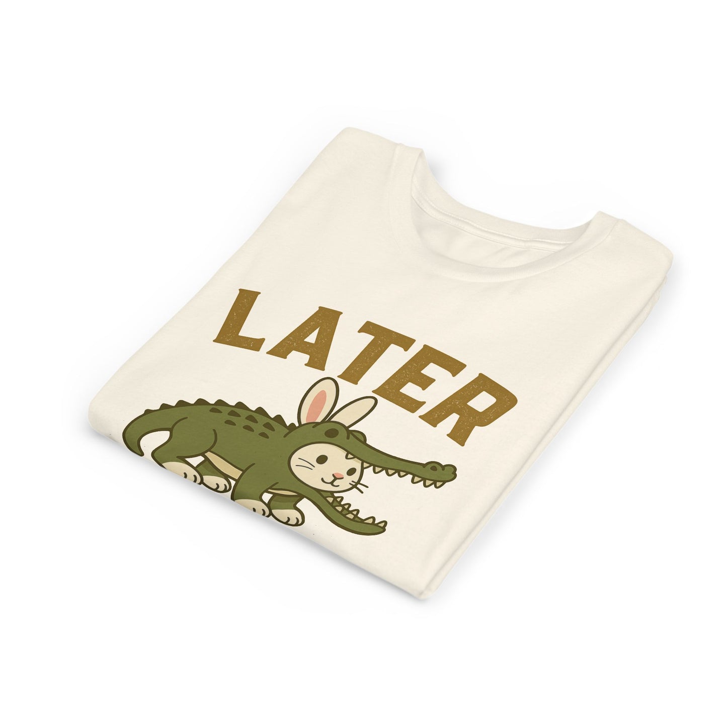 Later Gator Bunny Tee – Cute Youth Short Sleeve - Kids Rabbit T-Shirt - Funny Graphic Children's Shirt