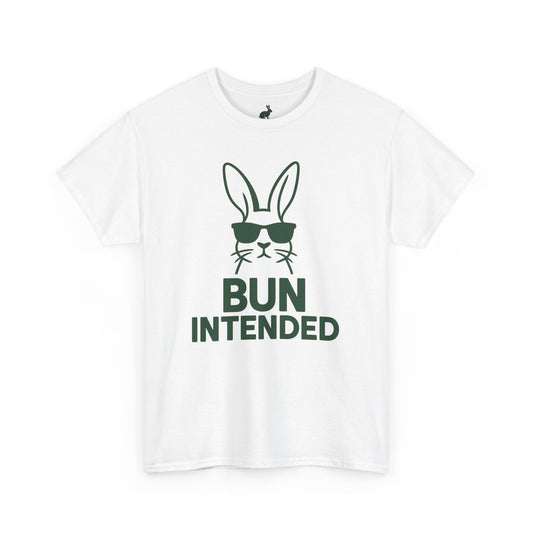 Bun Intended Rabbit in Sunglasses T-Shirt – Unisex Graphic Bunny Tee - Humorous Pun Shirt