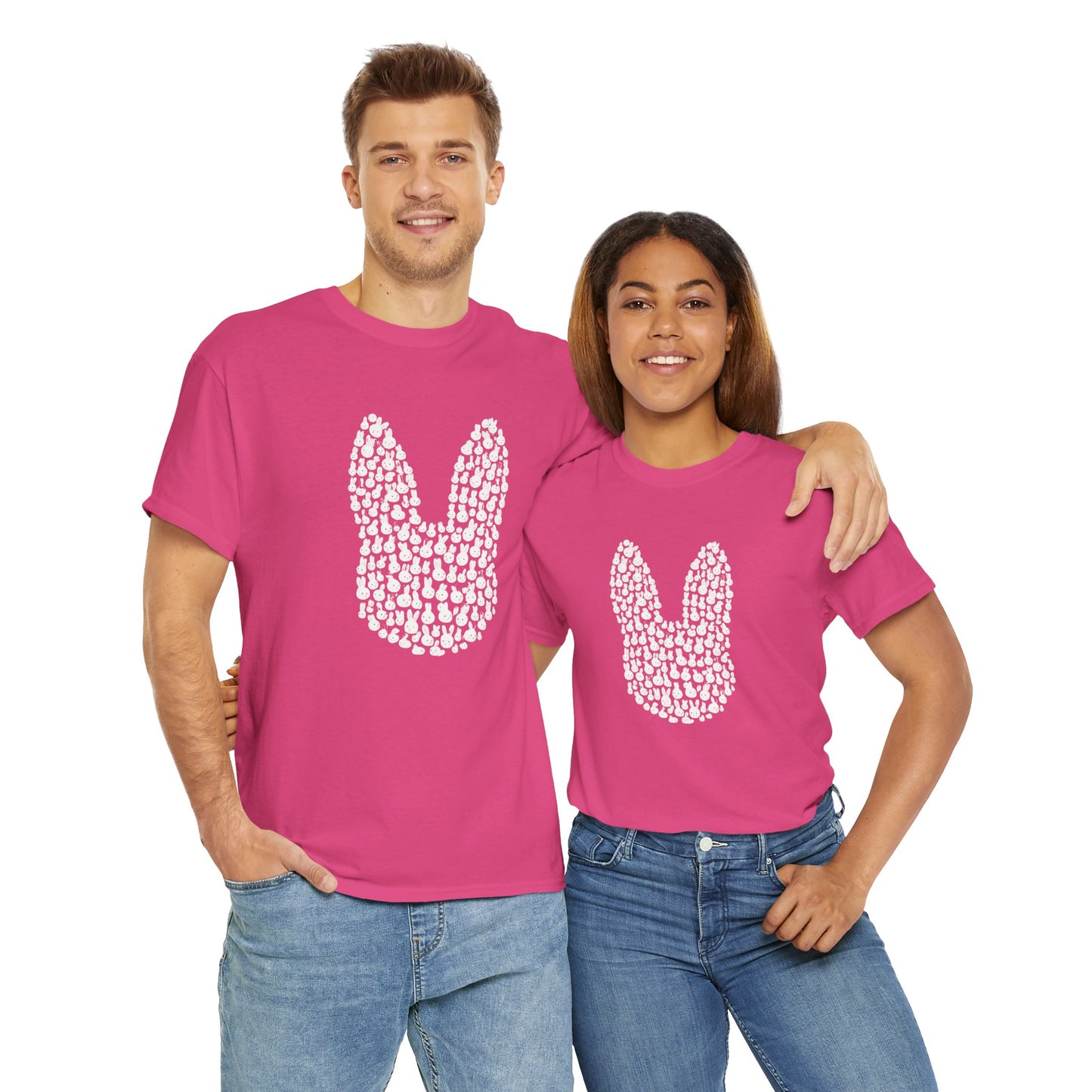 “Bun Within a Bun” Rabbit Head Shirt – Cuniculture Club Original - Cute Bunny Graphic Tee - Unisex Heavy Cotton T-Shirt