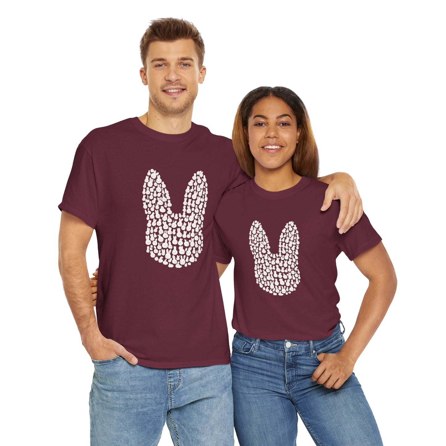 “Bun Within a Bun” Rabbit Head Shirt – Cuniculture Club Original - Cute Bunny Graphic Tee - Unisex Heavy Cotton T-Shirt