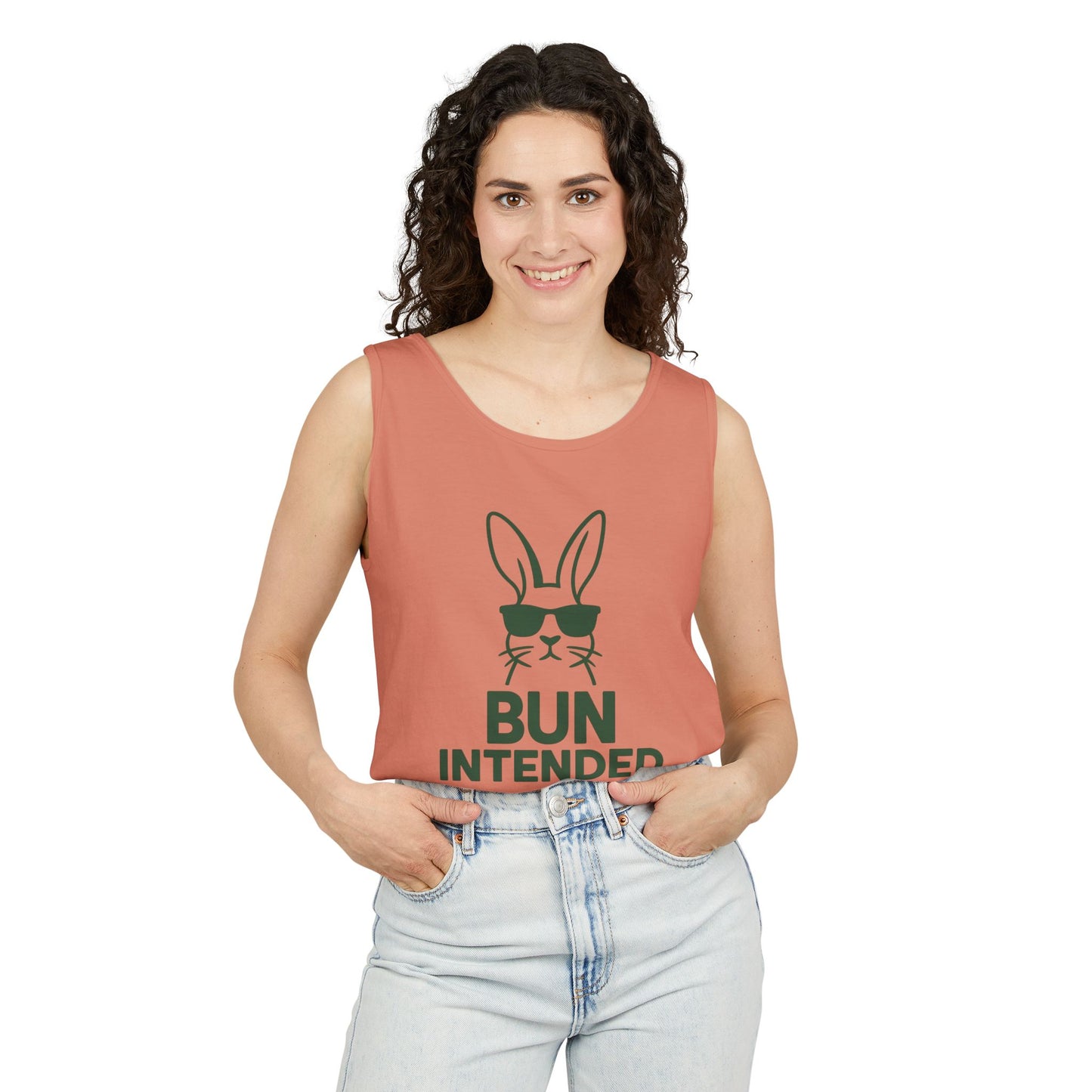 “Bun Intended” Funny Rabbit Tank Top – Unisex Summer Bunny Shirt
