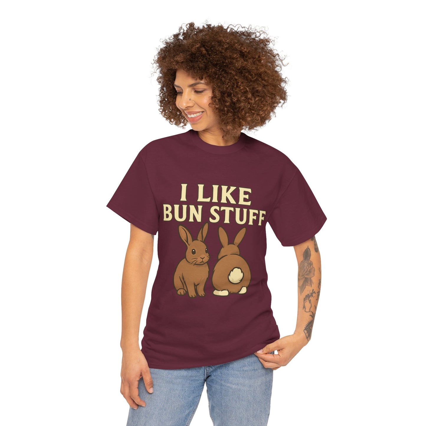 I Like Bun Stuff Tee - Rabbit T-Shirt - Gift for Bunny Lovers - Funny Animal Apparel - Bun Pun