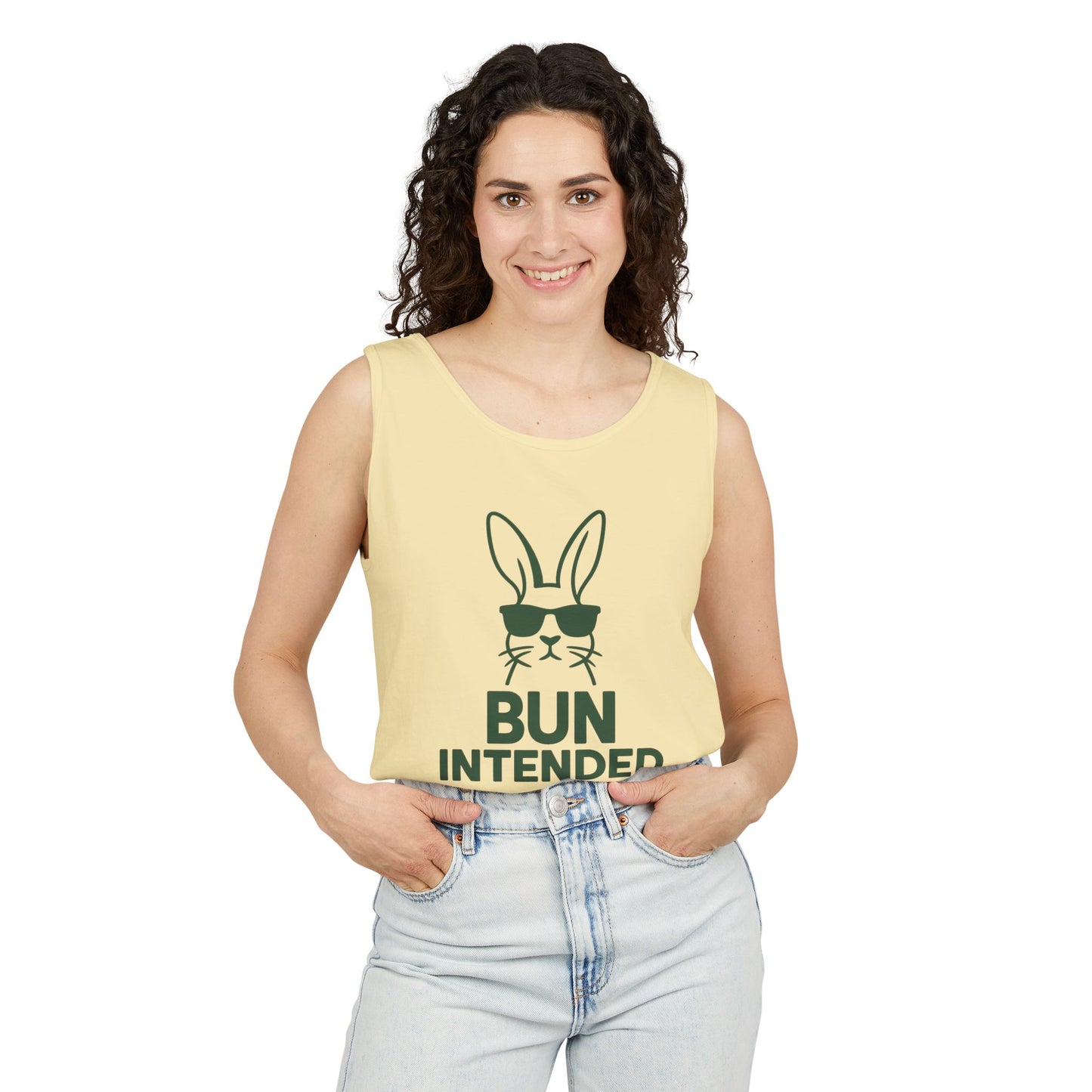 “Bun Intended” Funny Rabbit Tank Top – Unisex Summer Bunny Shirt