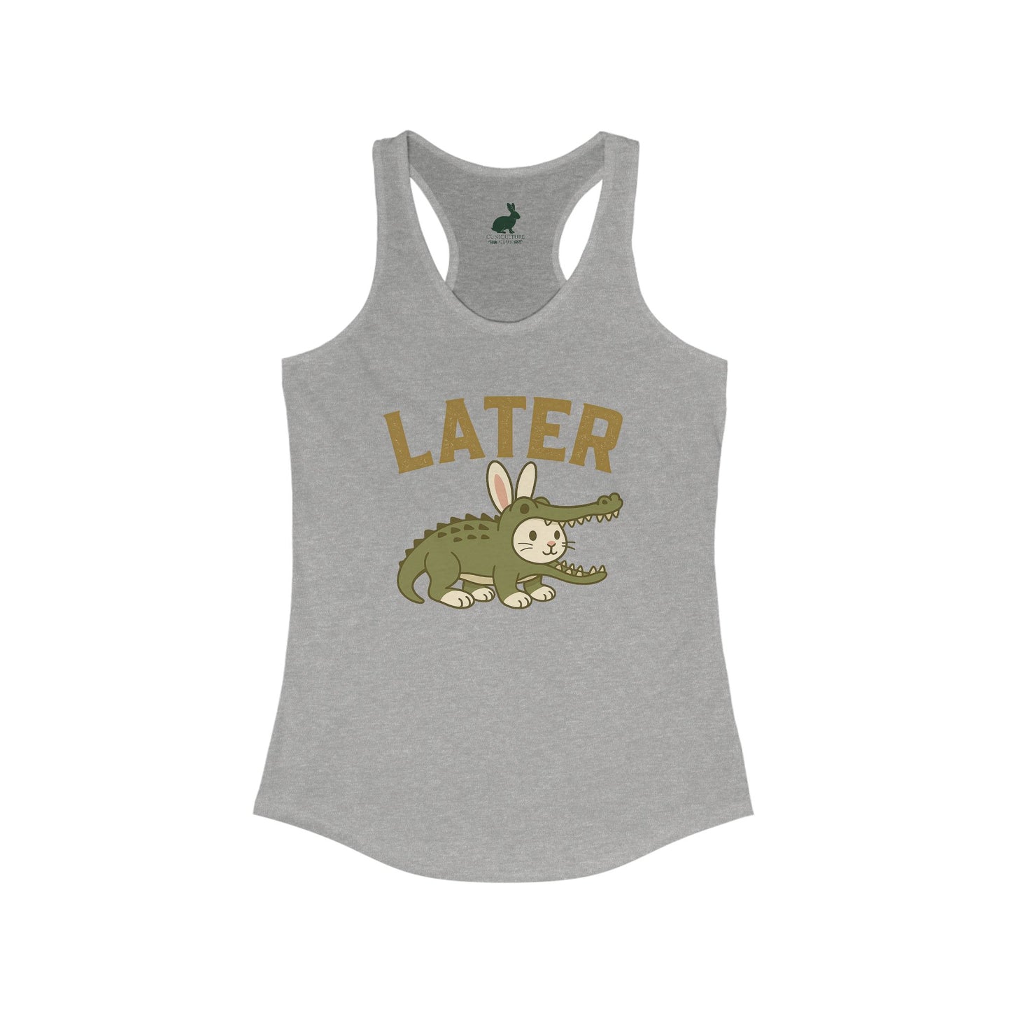 Later Gator (But Make It Bunny) Racerback Tank Top – Women’s Funny Rabbit Tank - Summer Graphic Tee