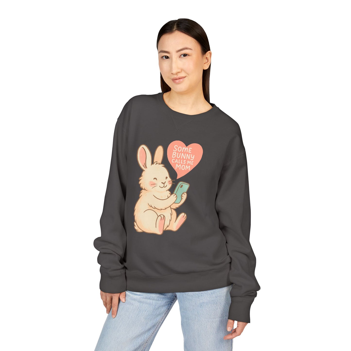 Some Bunny Calls Me Mom Sweatshirt – Cozy Bun Mom Rabbit Crewneck | Gift for Mothers