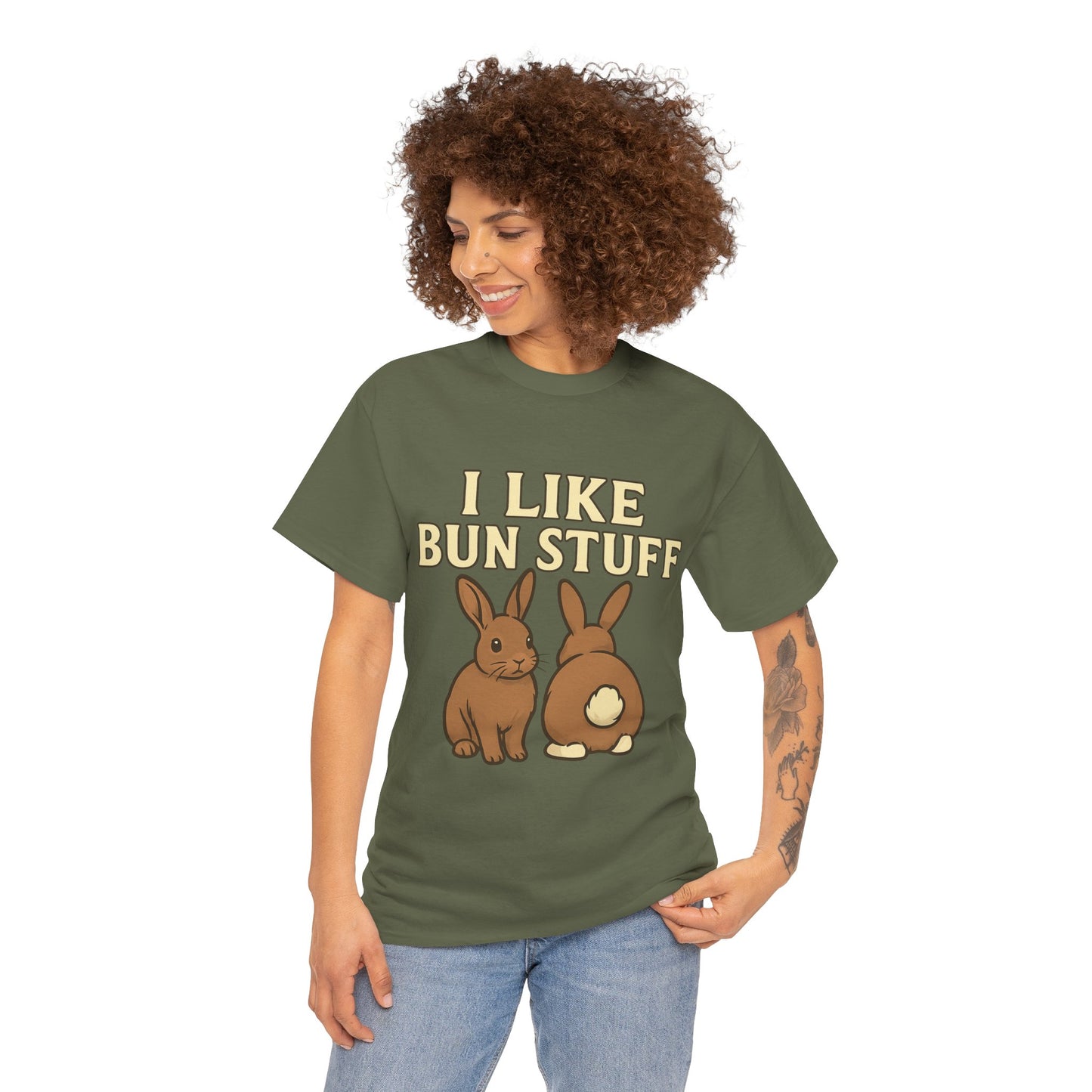 I Like Bun Stuff Tee - Rabbit T-Shirt - Gift for Bunny Lovers - Funny Animal Apparel - Bun Pun