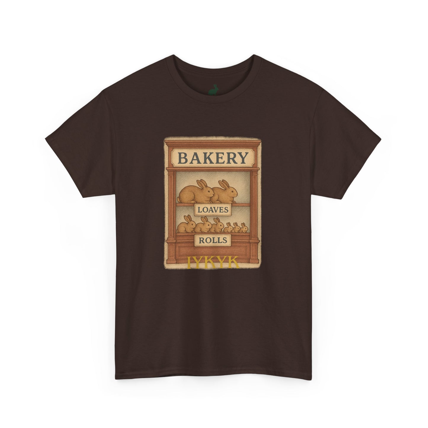 Loaves, Rolls & IYKYK – Bunny Bakery Tee - Unisex Short Sleeve - Vintage Bakery Shirt - Baking & Rabbit Lover Apparel