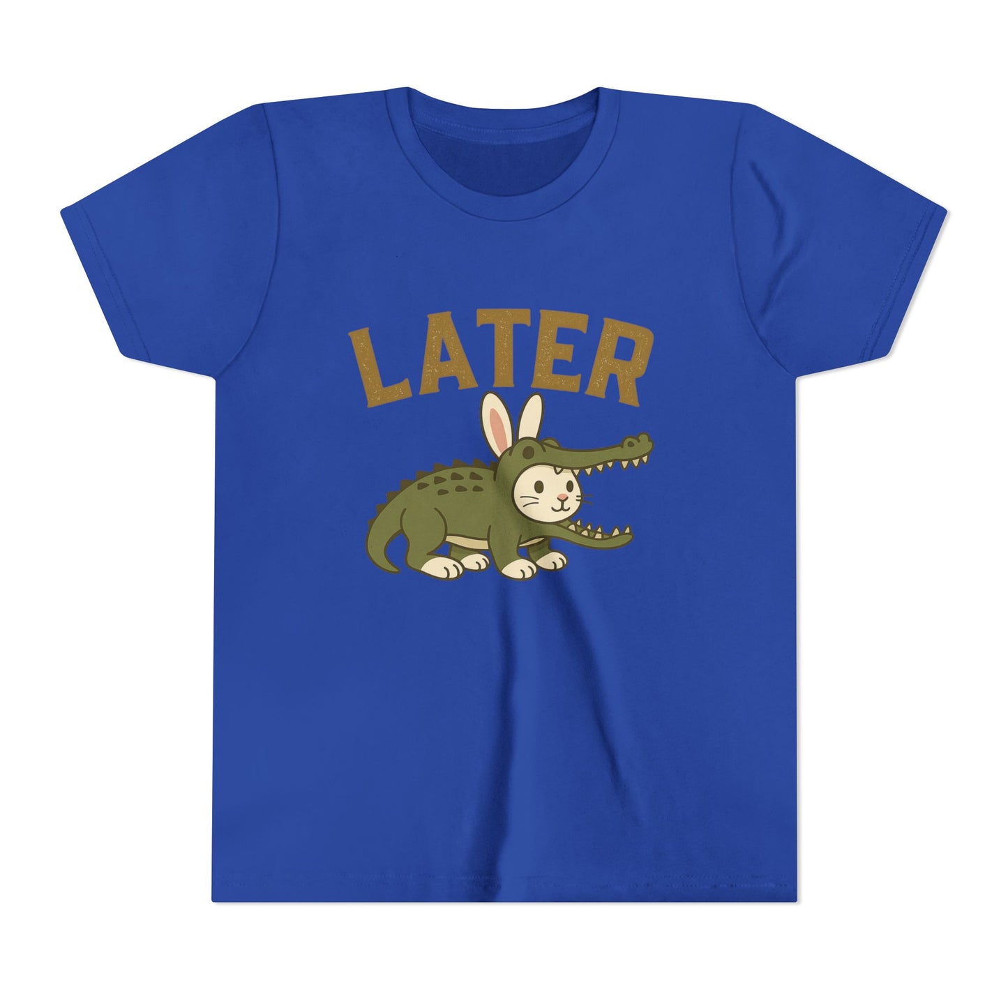 Later Gator Bunny Tee – Cute Youth Short Sleeve - Kids Rabbit T-Shirt - Funny Graphic Children's Shirt