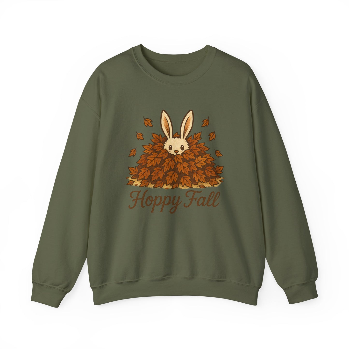 Hoppy Fall β Unisex Cozy Sweatshirt | Rabbit & Autumn Leaves Comfy Crewneck | Fall Fashion - Seasonal Halloween Gift