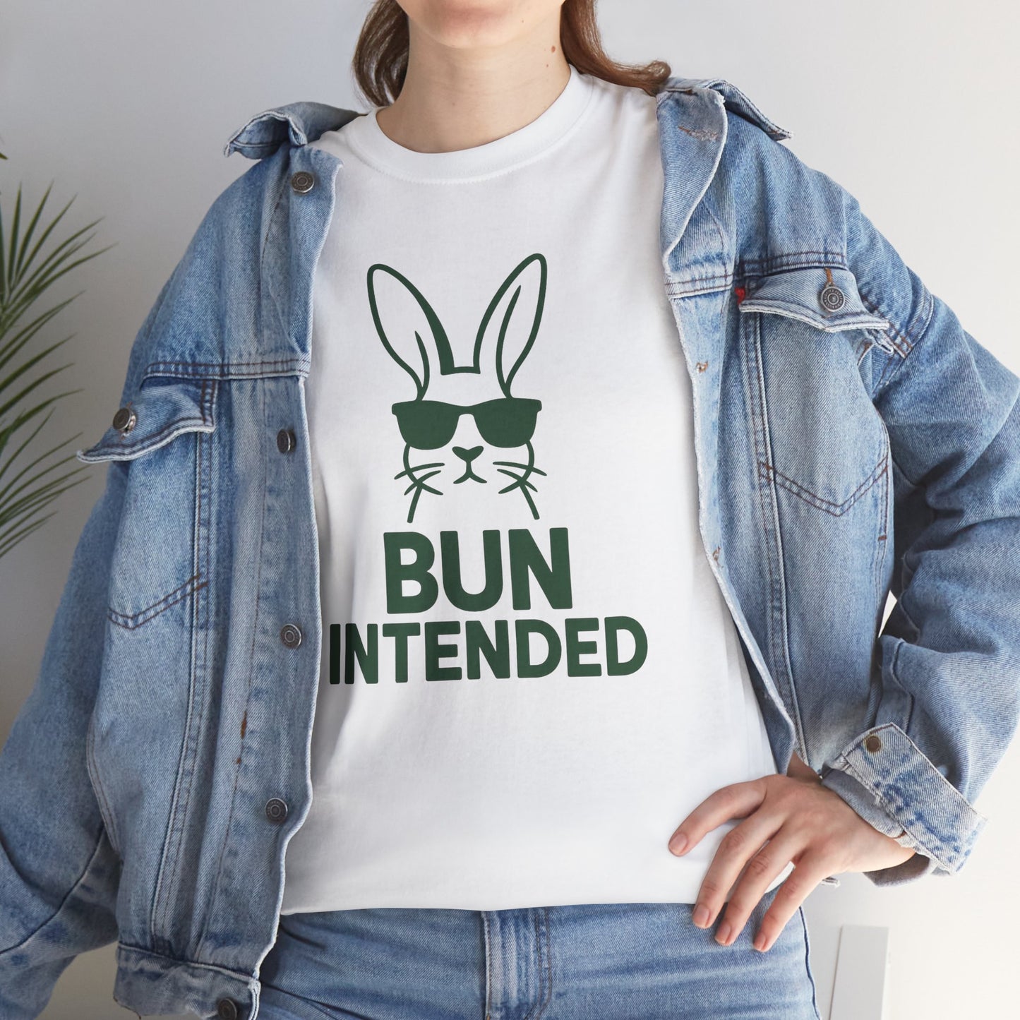 Bun Intended Rabbit in Sunglasses T-Shirt – Unisex Graphic Bunny Tee - Humorous Pun Shirt