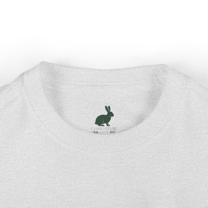 Hoppy Clover Club – Infant Fine Jersey Bunny Tee - Cute Rabbit Baby T-Shirt - Toddler Shirt