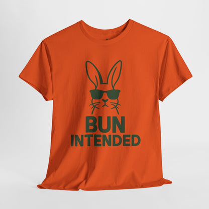 Bun Intended Rabbit in Sunglasses T-Shirt – Unisex Graphic Bunny Tee - Humorous Pun Shirt