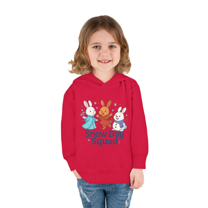 Snow Day Squad Toddler Hoodie – Winter Bunny Sweatshirt for Kids | Cozy Youth Rabbit Apparel | Cold Weather Buns