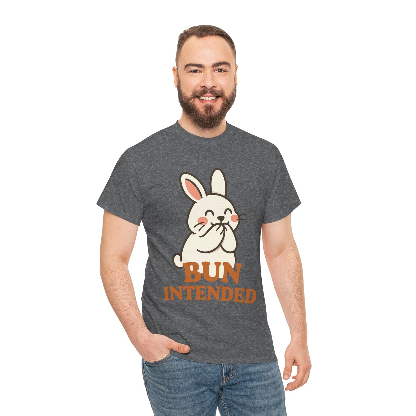 Cute Bunny Graphic Tee - Unisex Heavy Cotton Tee, Animal Lover Shirt, Easter Gift, Funny T-Shirt, Spring Fashion