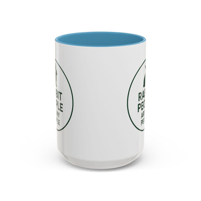 Rabbit People Are My People Ceramic Mug – Multiple Accent Colors Coffee Mug - Two Sizes: 11 oz & 15 oz