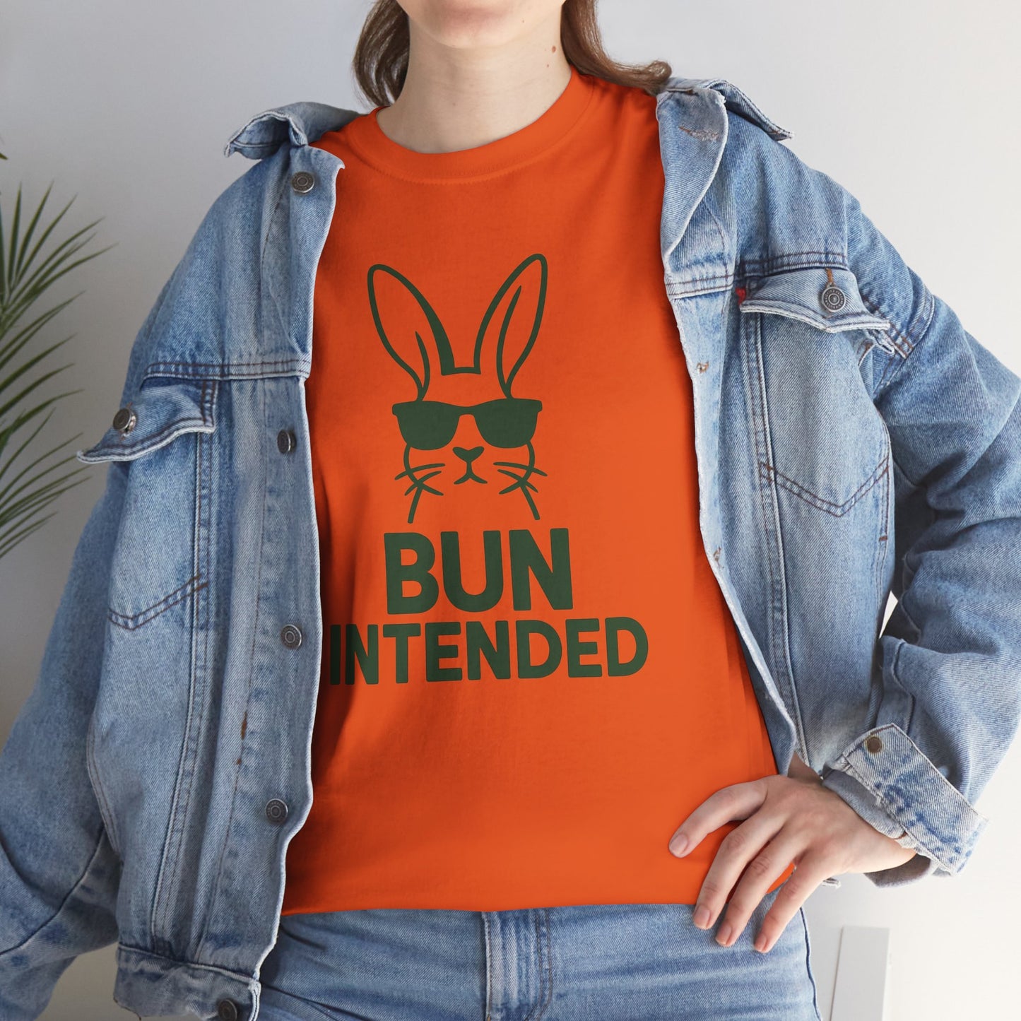 Bun Intended Rabbit in Sunglasses T-Shirt – Unisex Graphic Bunny Tee - Humorous Pun Shirt