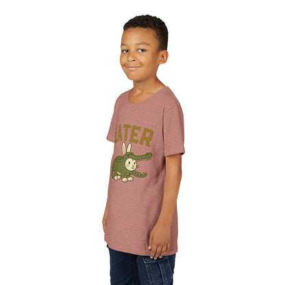 Later Gator Bunny Tee – Cute Youth Short Sleeve - Kids Rabbit T-Shirt - Funny Graphic Children's Shirt