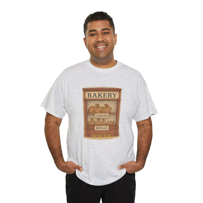 Loaves, Rolls & IYKYK – Bunny Bakery Tee - Unisex Short Sleeve - Vintage Bakery Shirt - Baking & Rabbit Lover Apparel