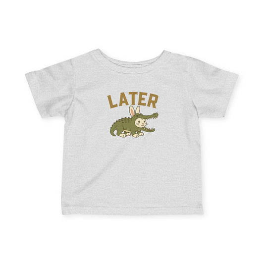 Later Gator Bunny Baby Bunthusiast Tee – Infant & Toddler Fine Jersey Rabbit T-Shirt - 6M–24M