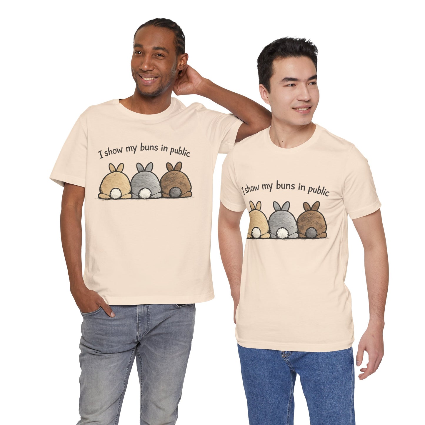 "I Show My Buns in Public" T-Shirt – Rabbit Show Exhibitor Tee | Funny Unisex Bunny Apparel