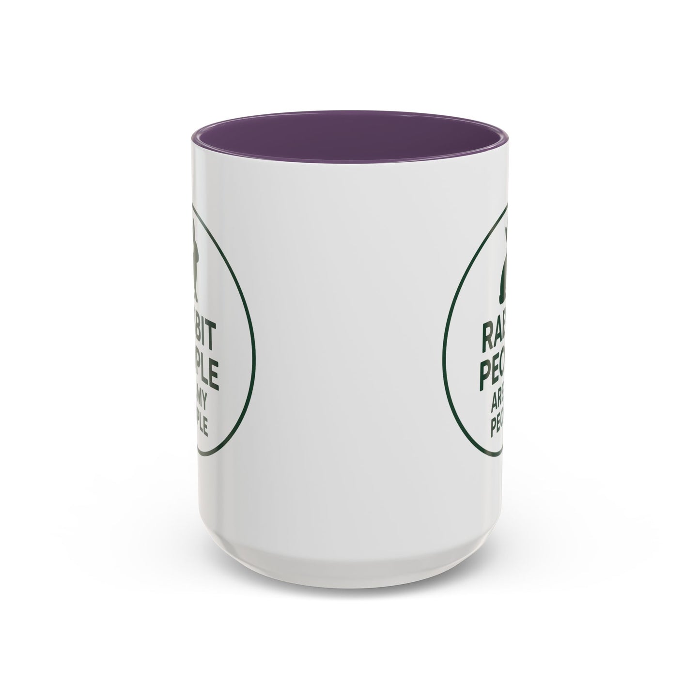 Rabbit People Are My People Ceramic Mug – Multiple Accent Colors Coffee Mug - Two Sizes: 11 oz & 15 oz
