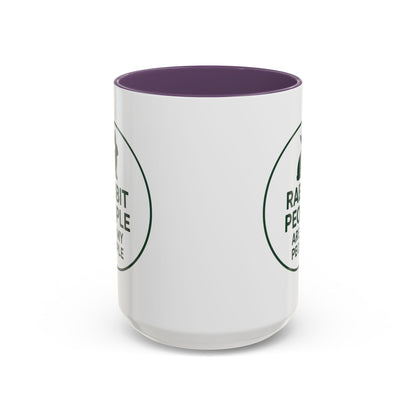 Rabbit People Are My People Ceramic Mug – Multiple Accent Colors Coffee Mug - Two Sizes: 11 oz & 15 oz