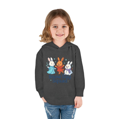 Snow Day Squad Toddler Hoodie – Winter Bunny Sweatshirt for Kids | Cozy Youth Rabbit Apparel | Cold Weather Buns