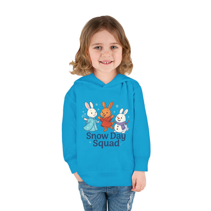 Snow Day Squad Toddler Hoodie – Winter Bunny Sweatshirt for Kids | Cozy Youth Rabbit Apparel | Cold Weather Buns
