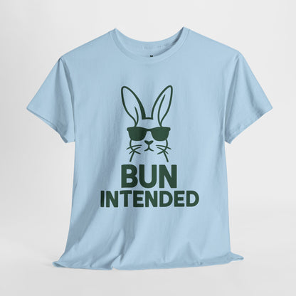 Bun Intended Rabbit in Sunglasses T-Shirt – Unisex Graphic Bunny Tee - Humorous Pun Shirt