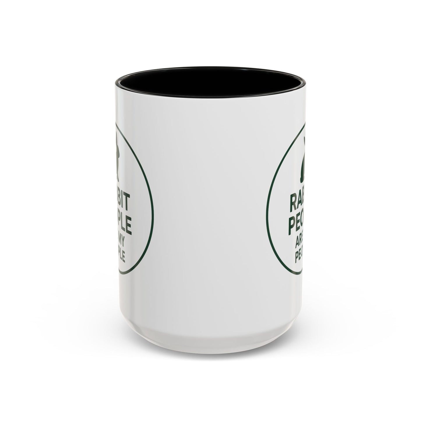 Rabbit People Are My People Ceramic Mug – Multiple Accent Colors Coffee Mug - Two Sizes: 11 oz & 15 oz