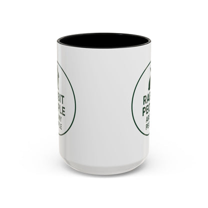 Rabbit People Are My People Ceramic Mug – Multiple Accent Colors Coffee Mug - Two Sizes: 11 oz & 15 oz